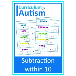 Subtraction 1-10 Visual Worksheets